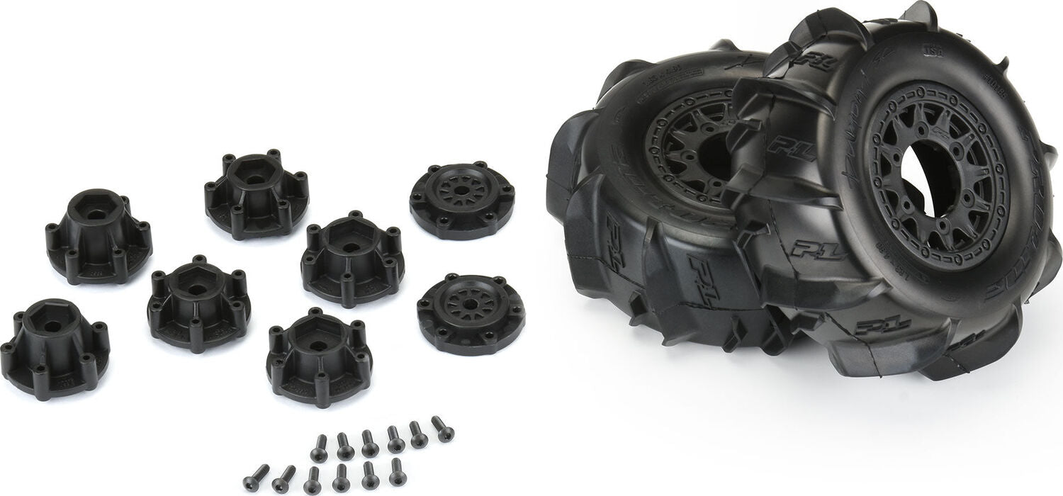 1/10 Dumont Front/Rear 2.2"/3.0" SC Mounted 12mm Black Raid (2)